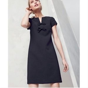 J. Crew Presentation Black Cap Sleeve Shift Dress
